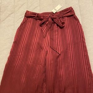 Anthropologie silk style wide leg pant